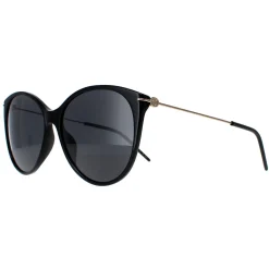 Gucci Gucci|Cat-Eye^Sunglasses GG1268S 001 Black Gold Grey