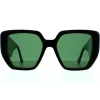 Gucci Gucci|Square^Sunglasses GG0956S 001 Black and Green Swirl Green