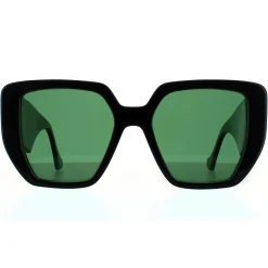 Gucci Gucci|Square^Sunglasses GG0956S 001 Black and Green Swirl Green