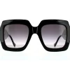 Gucci Gucci|Rectangle^Sunglasses GG1022S 006 Black Grey Gradient