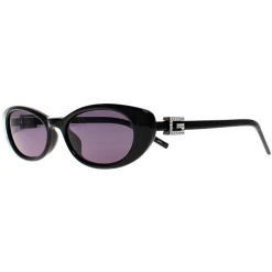 Gucci Gucci|Cat-Eye^Sunglasses GG1680S 002 Black with Silver Crystal Stud Detail Gre