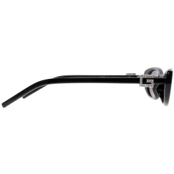 Gucci Gucci|Cat-Eye^Sunglasses GG1680S 002 Black with Silver Crystal Stud Detail Gre
