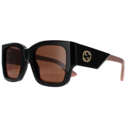 Gucci Gucci|Square^Sunglasses GG1663S 004 Black with Nude Pink Brown