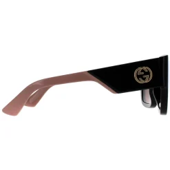 Gucci Gucci|Square^Sunglasses GG1663S 004 Black with Nude Pink Brown