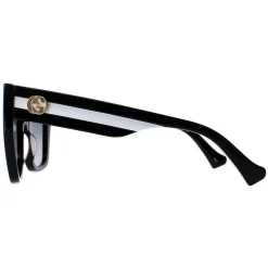 Gucci Square|Gucci^Sunglasses GG1300S 004 Black Grey Gradient