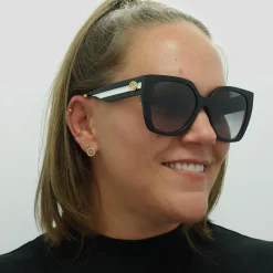 Gucci Square|Gucci^Sunglasses GG1300S 004 Black Grey Gradient