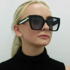 Gucci Square|Gucci^Sunglasses GG1300S 004 Black Grey Gradient
