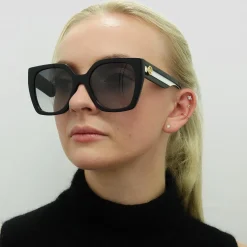 Gucci Square|Gucci^Sunglasses GG1300S 004 Black Grey Gradient