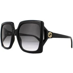 Gucci Square|Gucci^Sunglasses GG0876S 001 Black Grey Gradient