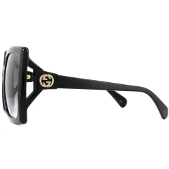 Gucci Square|Gucci^Sunglasses GG0876S 001 Black Grey Gradient