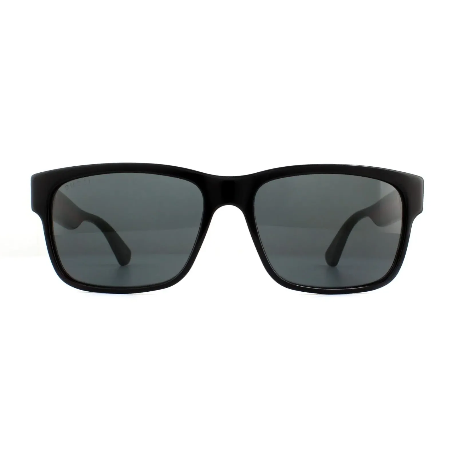 Gucci Rectangle|Gucci^Sunglasses GG0340S 006 Black Green Red Grey