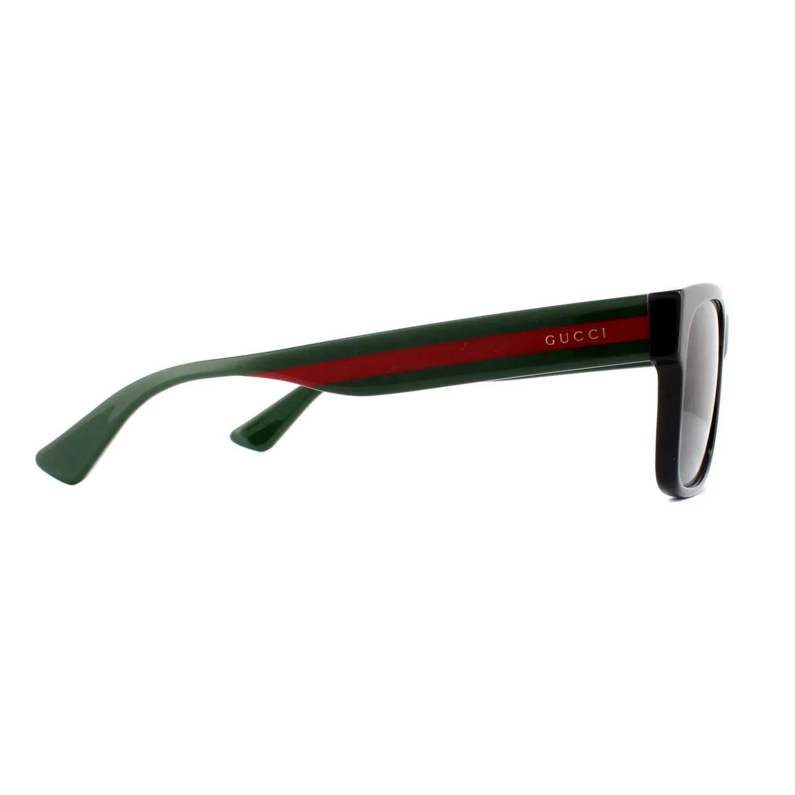 Gucci Rectangle|Gucci^Sunglasses GG0340S 006 Black Green Red Grey