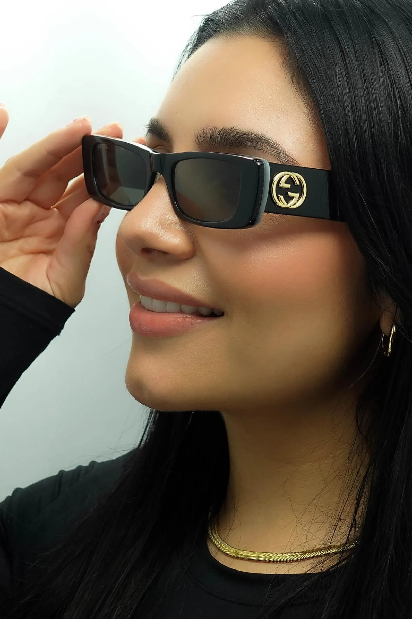Gucci Gucci|Rectangle^Sunglasses GG0516S 001 Black Grey