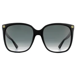 Gucci Square|Gucci^Sunglasses GG0022S 001 Black Grey Gradient
