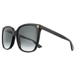 Gucci Square|Gucci^Sunglasses GG0022S 001 Black Grey Gradient