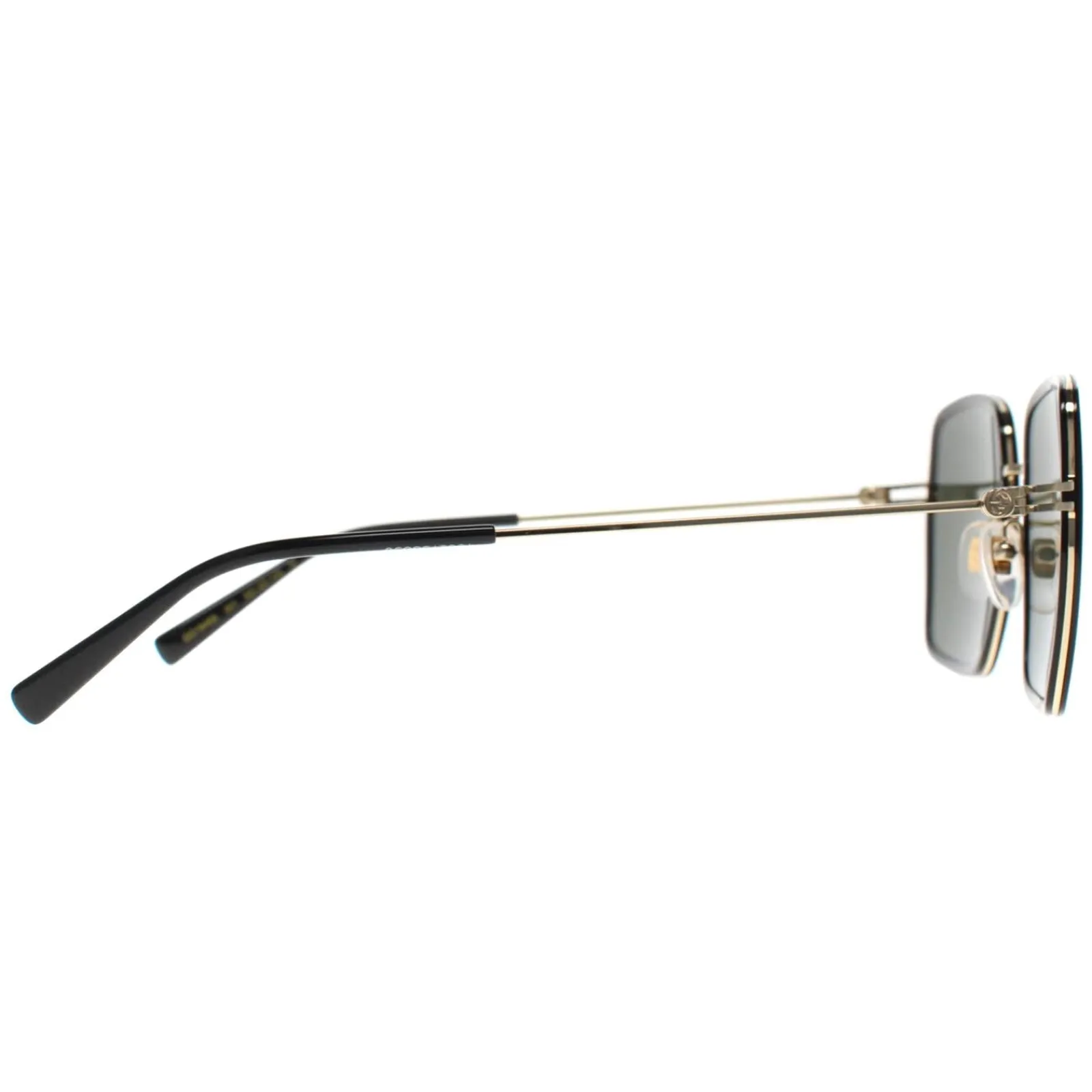 Gucci Gucci|Square^Sunglasses GG1848S 001 Black Gold Grey