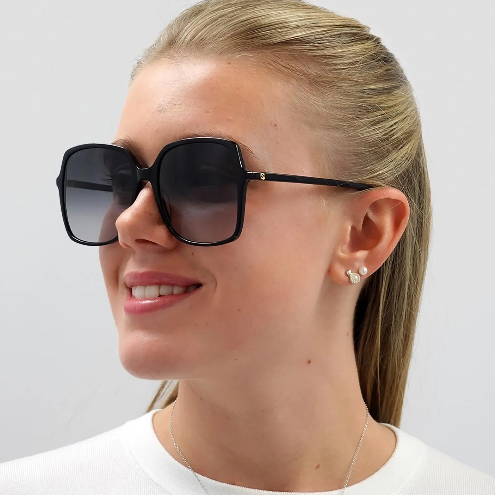 Gucci Square|Gucci^Sunglasses GG0544S 001 Black Grey Gradient