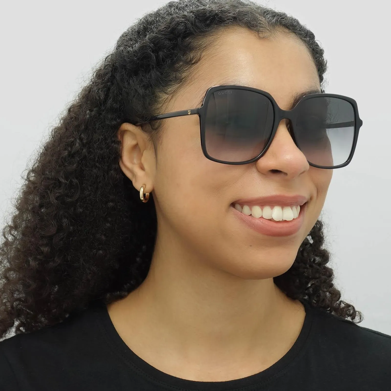 Gucci Square|Gucci^Sunglasses GG0544S 001 Black Grey Gradient