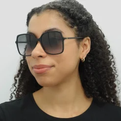 Gucci Square|Gucci^Sunglasses GG0544S 001 Black Grey Gradient