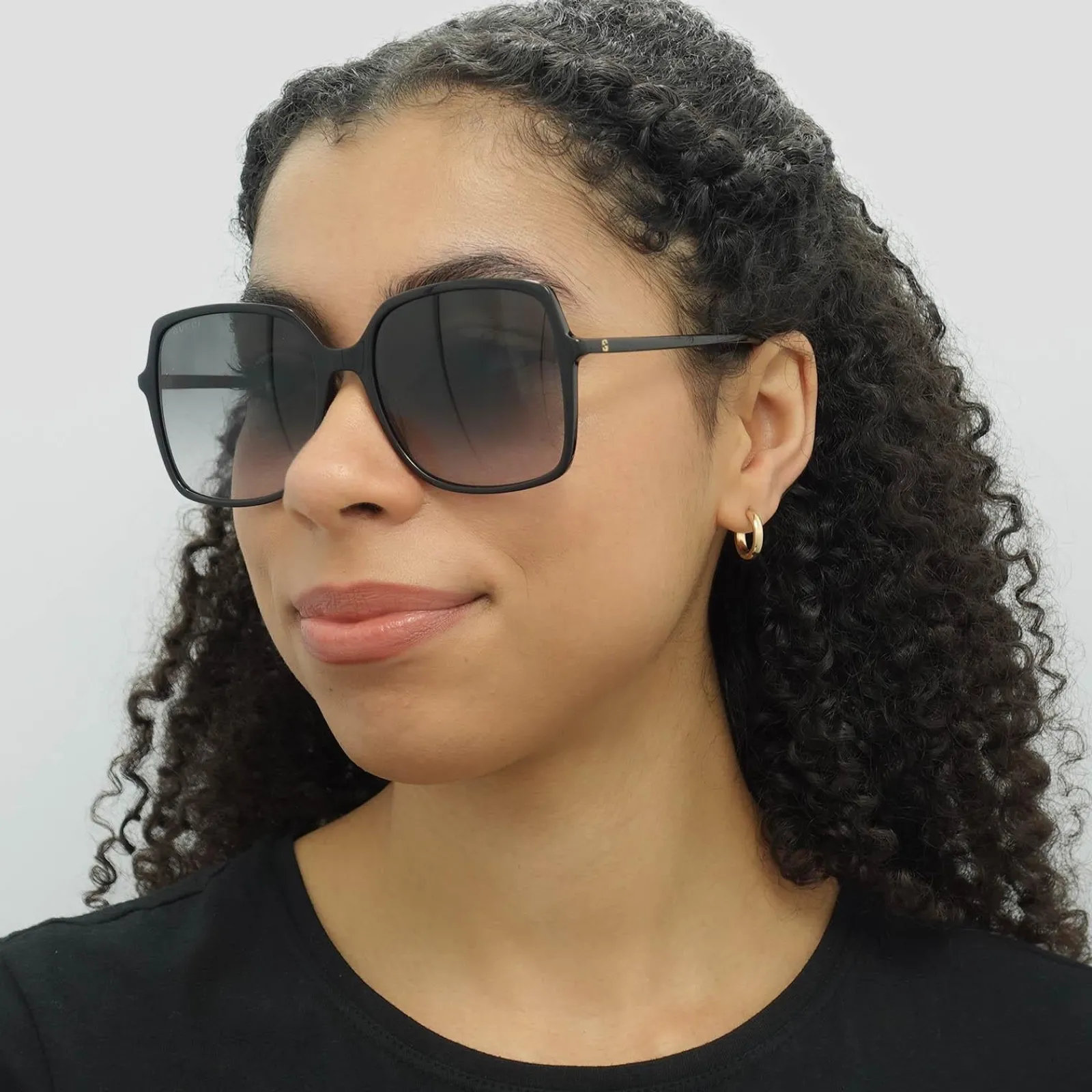 Gucci Square|Gucci^Sunglasses GG0544S 001 Black Grey Gradient