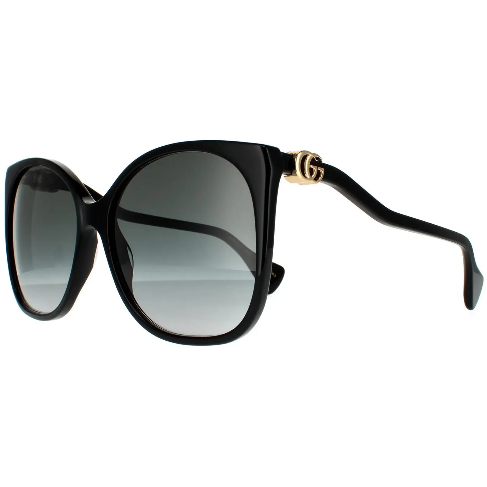 Gucci Rectangle^Sunglasses GG1010S 001 Black Grey