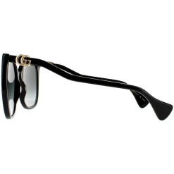 Gucci Rectangle^Sunglasses GG1010S 001 Black Grey