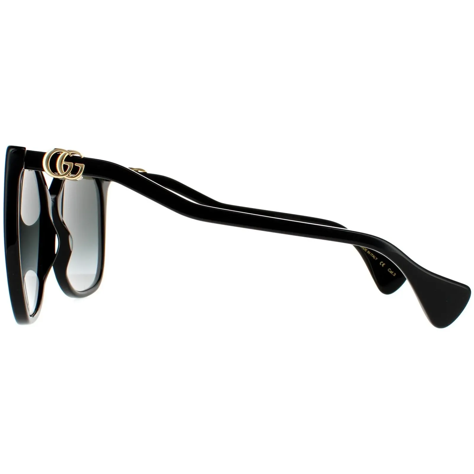 Gucci Rectangle^Sunglasses GG1010S 001 Black Grey