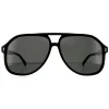 Gucci Gucci|Aviator^Sunglasses GG1042S 001 Black Grey