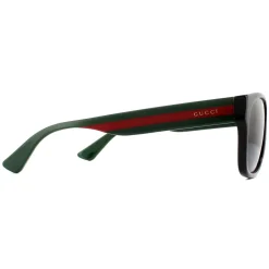 Gucci Gucci|Rectangle^Sunglasses GG0341S 001 Black Green Red Grey