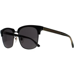 Gucci Gucci|Square^Sunglasses GG0382S 001 Black and Grey Grey