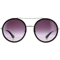 Gucci Gucci|Gucci^Sunglasses GG0061S 001 Black Gold Grey Gradient