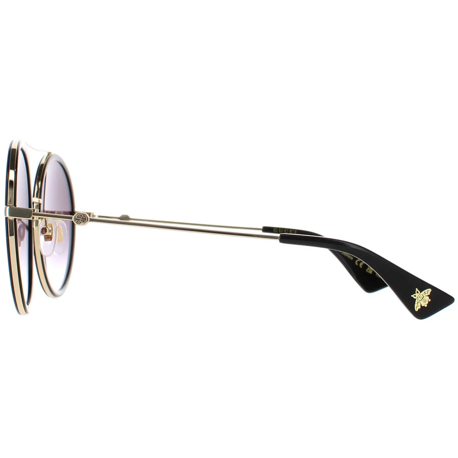 Gucci Gucci|Gucci^Sunglasses GG0061S 001 Black Gold Grey Gradient