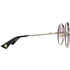 Gucci Gucci|Gucci^Sunglasses GG0061S 001 Black Gold Grey Gradient