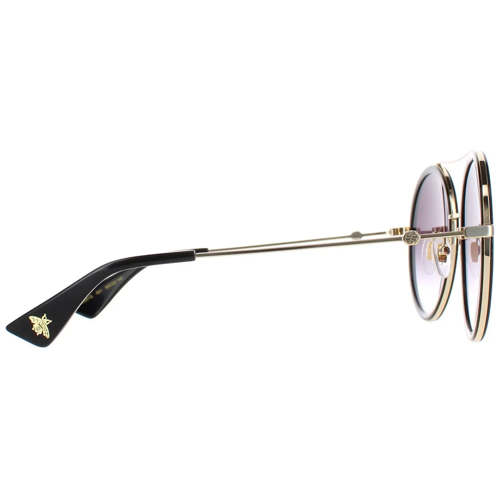 Gucci Gucci|Gucci^Sunglasses GG0061S 001 Black Gold Grey Gradient