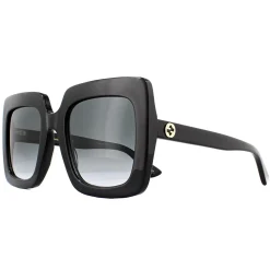 Gucci Gucci|Square^Sunglasses GG0328S 001 Black Grey Gradient