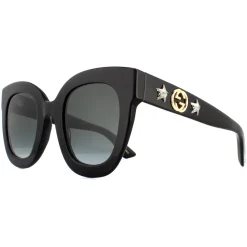 Gucci Square|Gucci^Sunglasses GG0208S 001 Black Grey Gradient