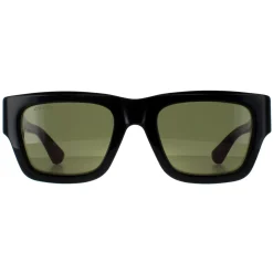 Gucci Gucci|Square^Sunglasses GG1668S 003 Black with Green and Red Green
