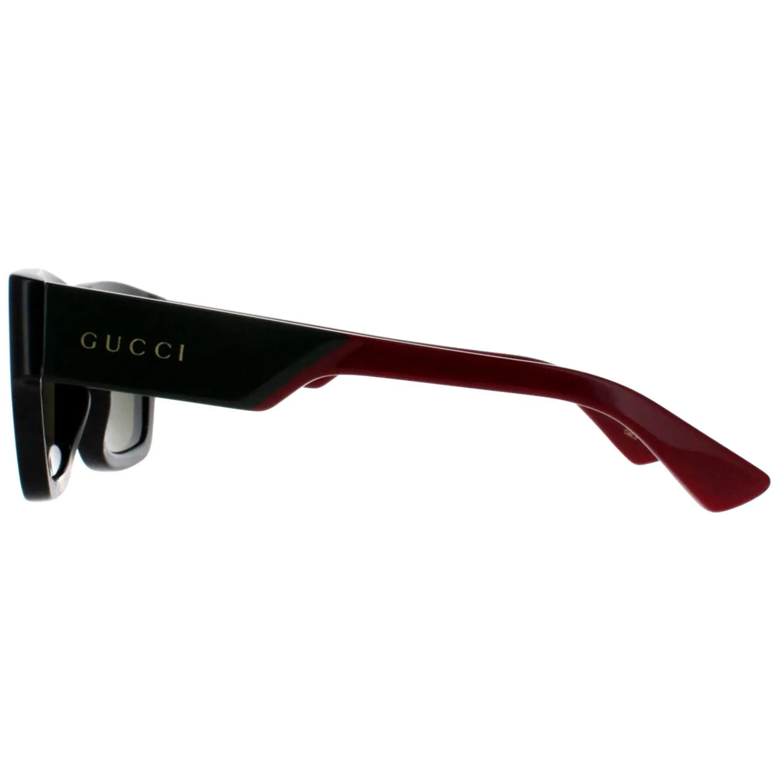 Gucci Gucci|Square^Sunglasses GG1668S 003 Black with Green and Red Green