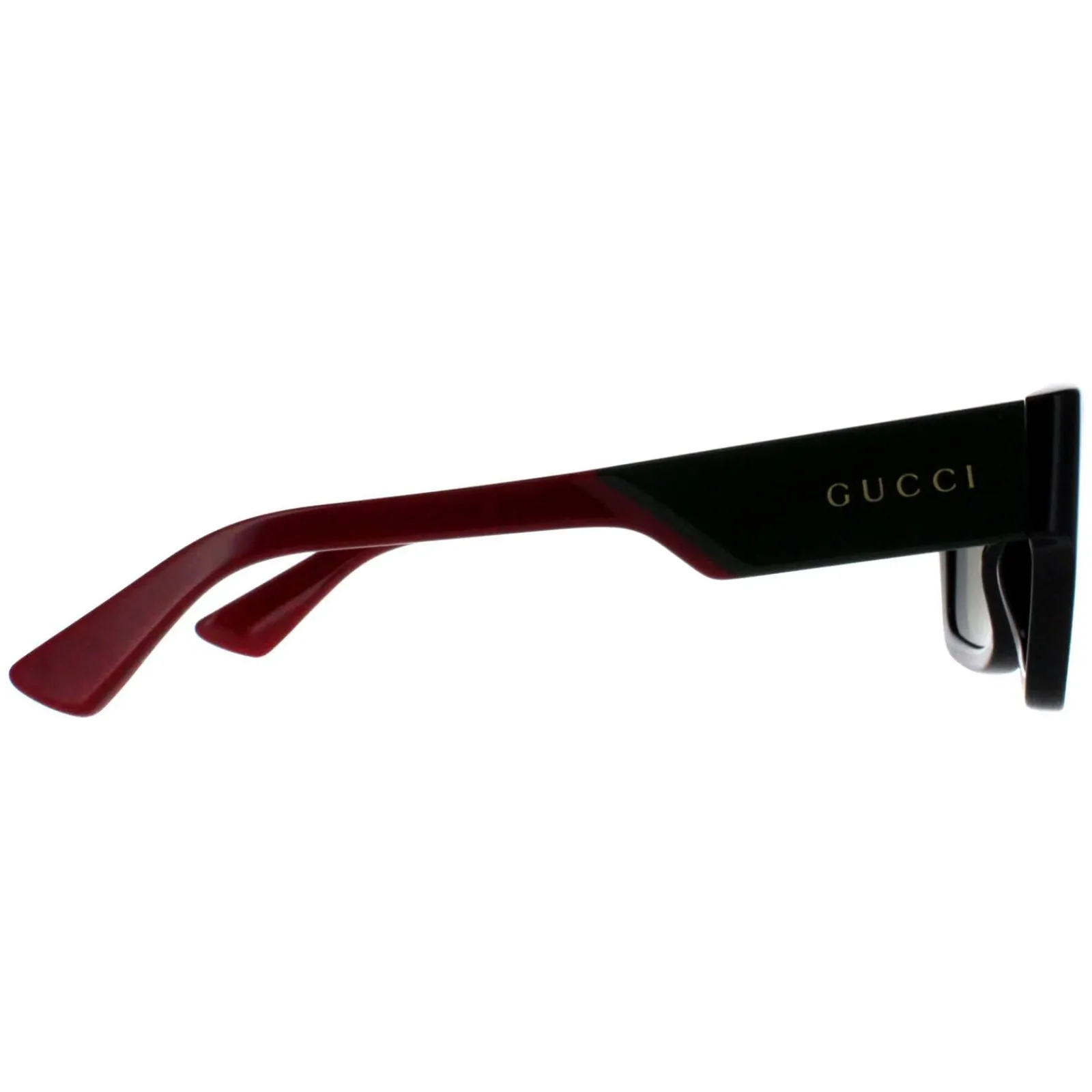 Gucci Gucci|Square^Sunglasses GG1668S 003 Black with Green and Red Green
