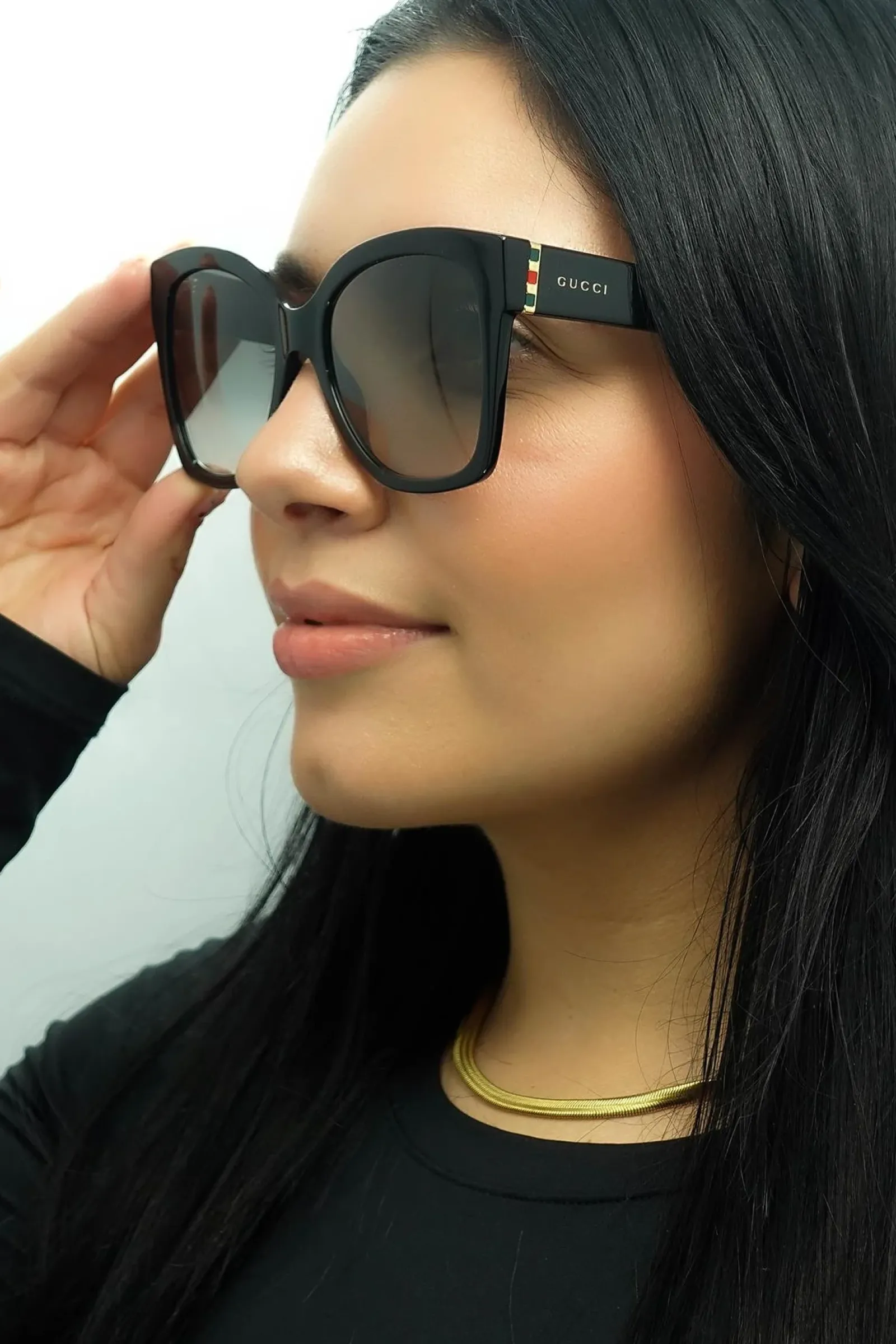 Gucci Gucci|Square^Sunglasses GG0459S 001 Black Grey Gradient