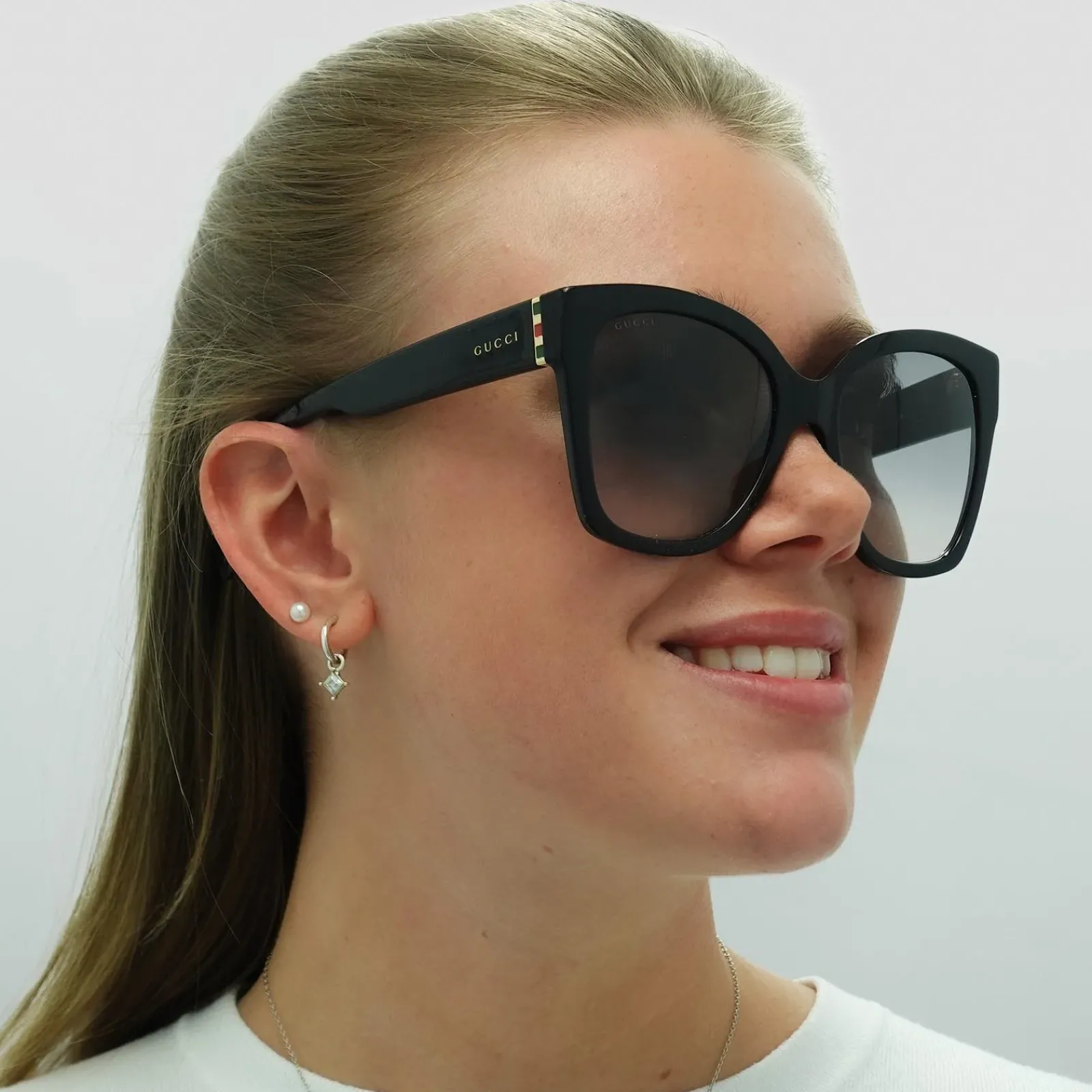 Gucci Gucci|Square^Sunglasses GG0459S 001 Black Grey Gradient