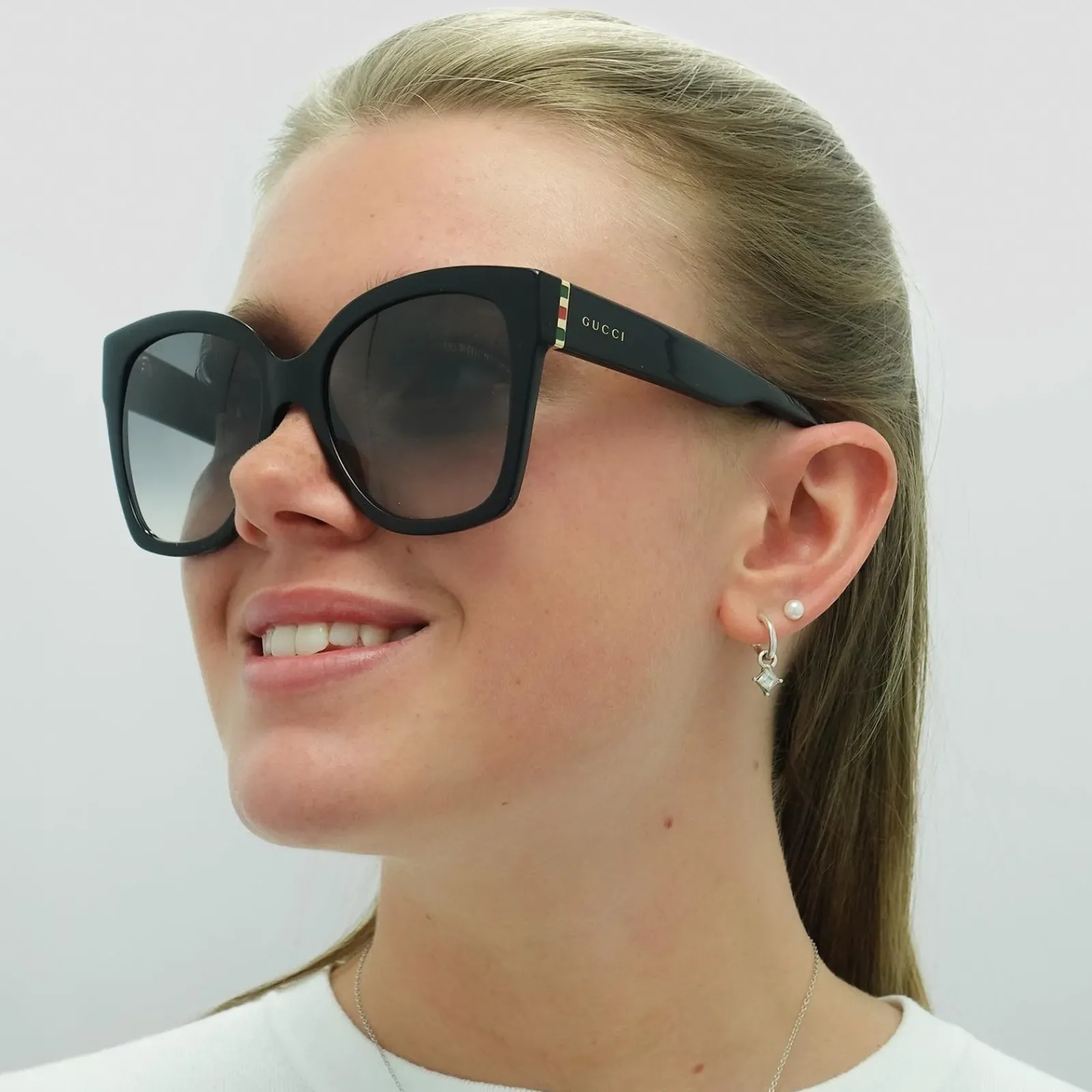 Gucci Gucci|Square^Sunglasses GG0459S 001 Black Grey Gradient