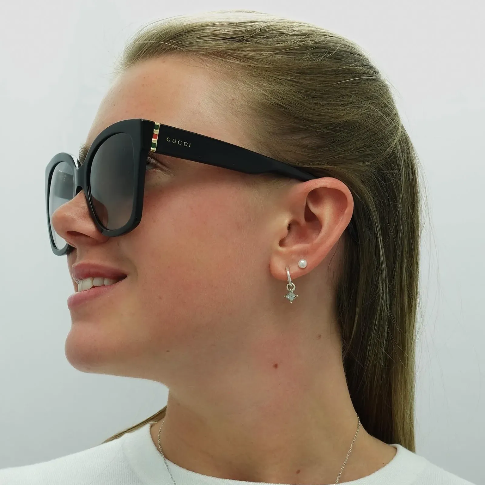 Gucci Gucci|Square^Sunglasses GG0459S 001 Black Grey Gradient