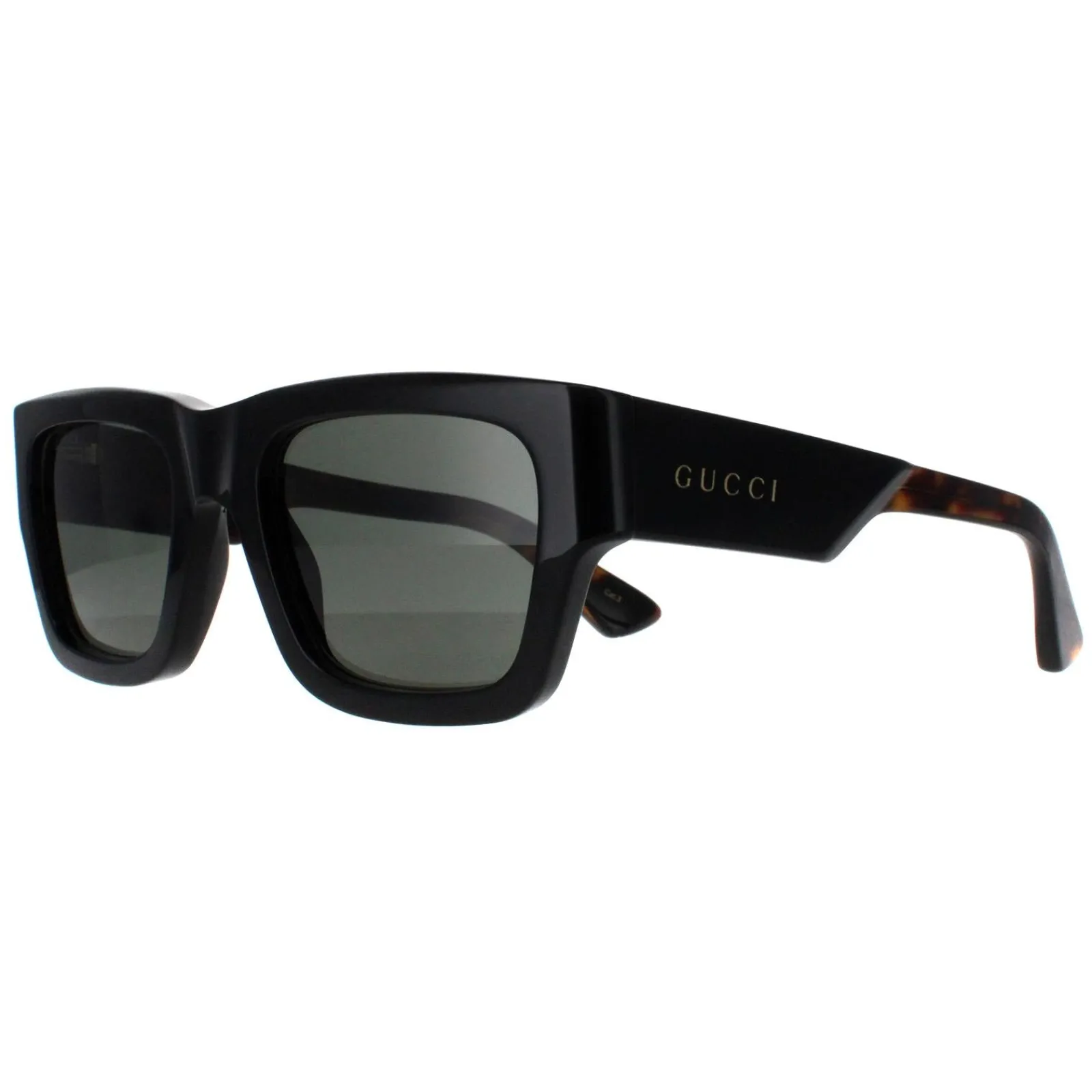 Gucci Gucci|Square^Sunglasses GG1668S 001 Black with Havana Grey