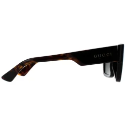 Gucci Gucci|Square^Sunglasses GG1668S 001 Black with Havana Grey