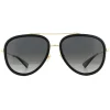 Gucci Gucci|Aviator^Sunglasses GG0062S 011 Black And Gold Grey Gradient Polarized