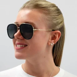 Gucci Gucci|Aviator^Sunglasses GG0062S 011 Black And Gold Grey Gradient Polarized