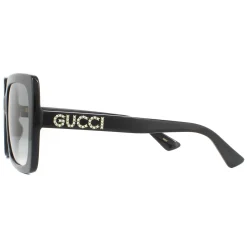 Gucci Square|Gucci^Sunglasses GG0418S 001 Black Grey Gradient