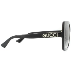 Gucci Square|Gucci^Sunglasses GG0418S 001 Black Grey Gradient