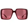 Gucci Gucci|Square^Sunglasses GG1692S 005 Black with Gold Dusky Pink w Logo Mirror